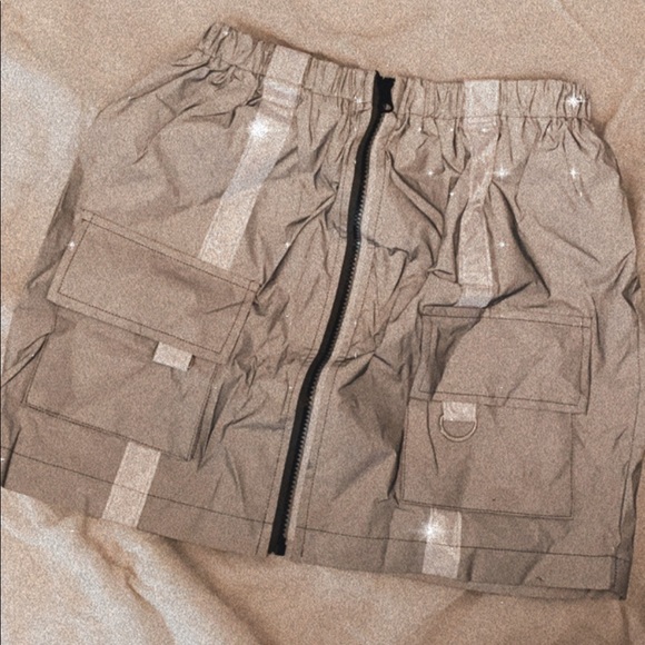 Reflective Silver Mini Skirt | Small - Picture 1 of 1